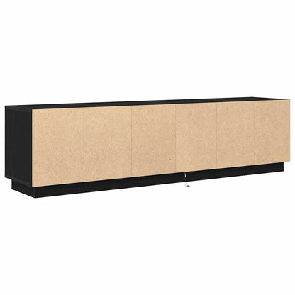 Mobile Porta TV con Luci LED Rovere Nero 193,5x41x50 cm - homemem39