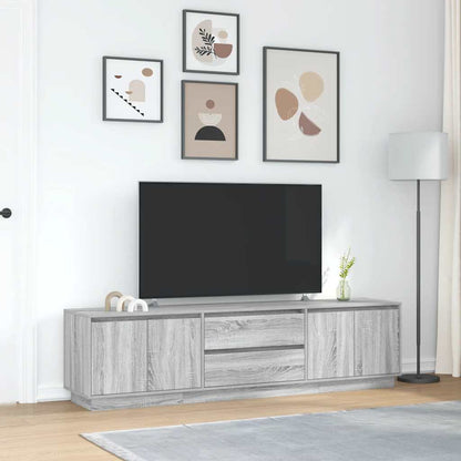 Mobile Porta TV con Luci LED Grigio Sonoma 193,5x41x50 cm - homemem39