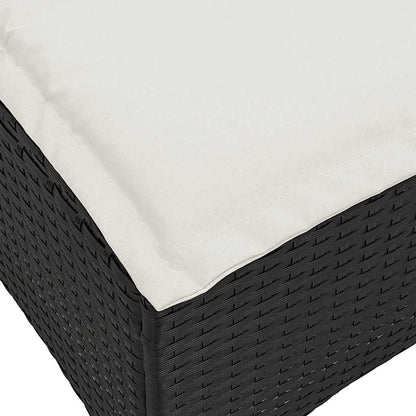 Sgabelli Giardino con Cuscini 2 pz Nero 55x55x36 cm Polyrattan