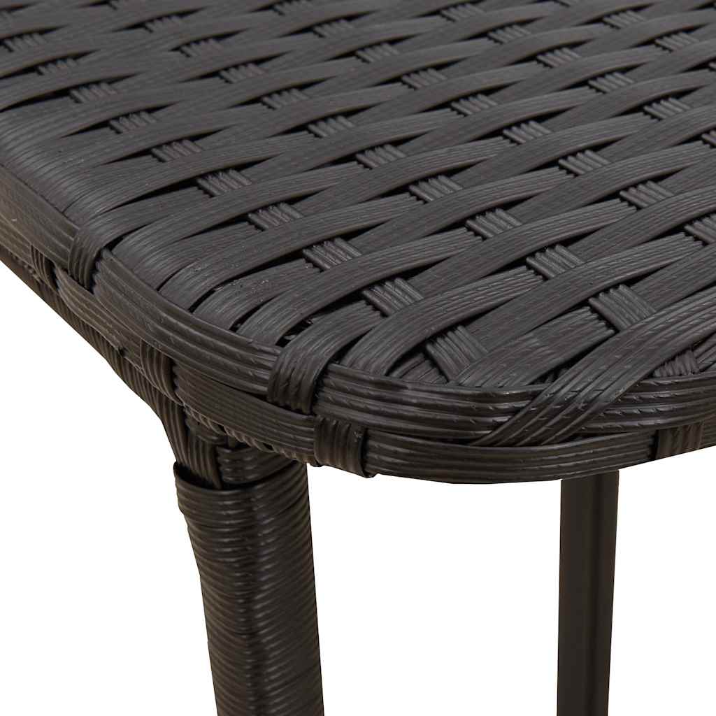 Tavolo da Giardino Pieghevole Nero 90x51x75 cm in Polyrattan - homemem39