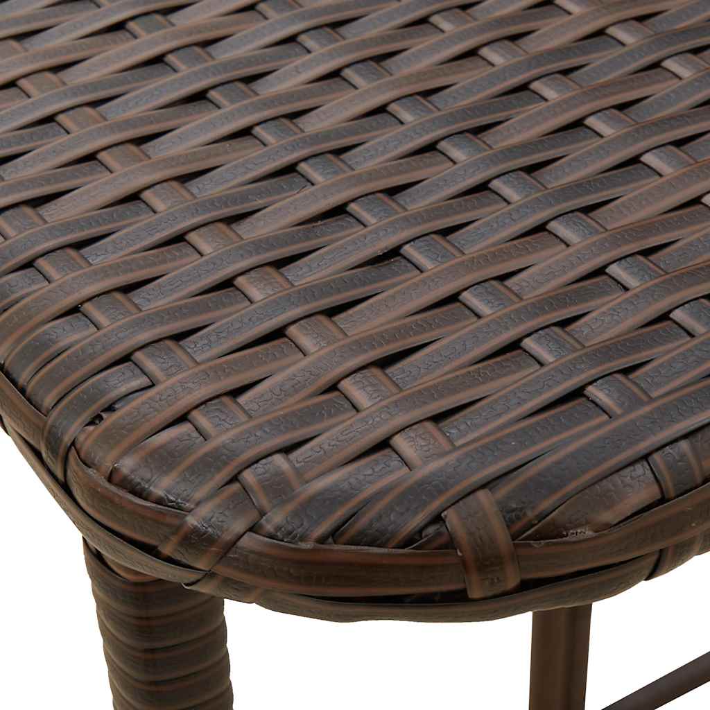 Tavolo Pieghevole da Giardino Marrone 90x51x75 cm Polyrattan - homemem39