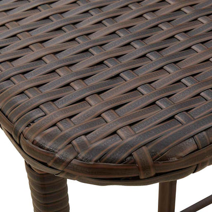 Tavolo Pieghevole da Giardino Marrone 90x51x75 cm Polyrattan