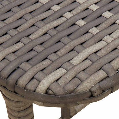 Tavolo da Giardino Pieghevole Grigio 90x51x75 cm in Polyrattan