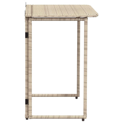 Tavolino da Giardino Pieghevole Beige 90x51x75 cm in Polyrattan - homemem39