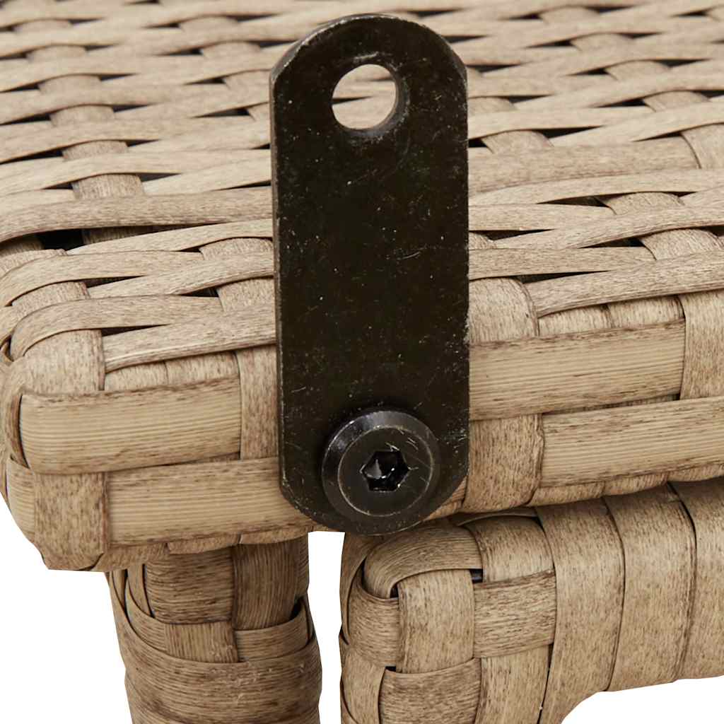 Tavolino da Giardino Pieghevole Beige 90x51x75 cm in Polyrattan - homemem39