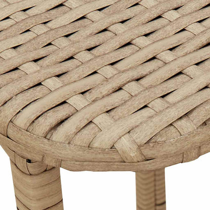 Tavolino da Giardino Pieghevole Beige 90x51x75 cm in Polyrattan - homemem39