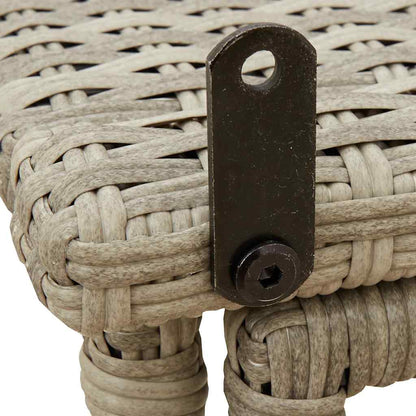 Tavolo Giardino Pieghevole Grigio Chiaro 90x51x75 cm Polyrattan