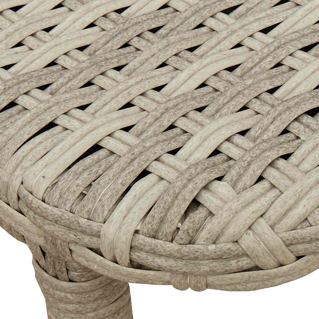 Tavolo Giardino Pieghevole Grigio Chiaro 90x51x75 cm Polyrattan - homemem39