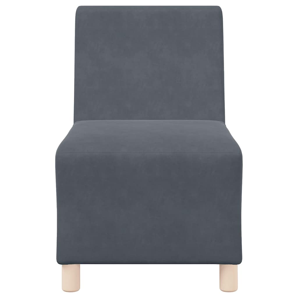 Divano Sedia Grigio Scuro 55 cm Velluto - homemem39