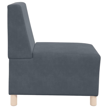 Divano Sedia Grigio Scuro 55 cm Velluto - homemem39