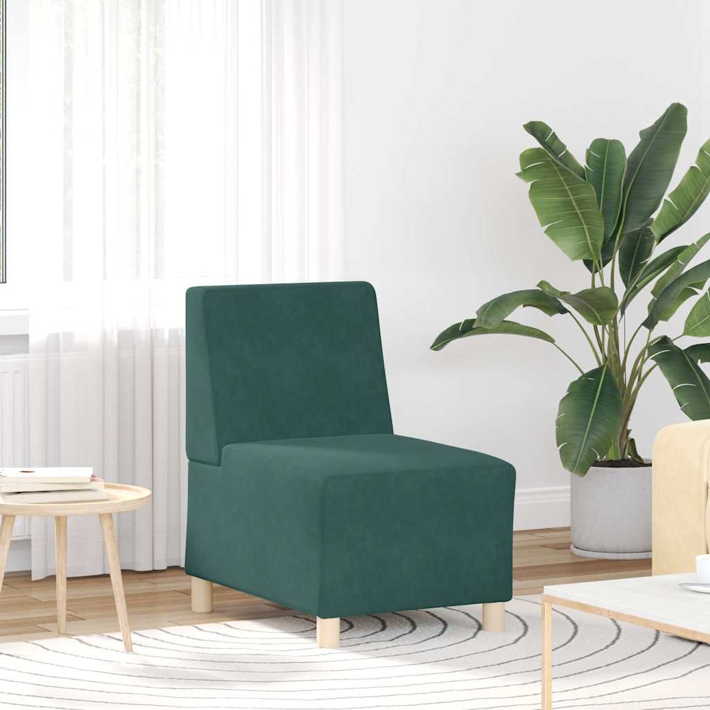 Divano Sedia Verde Scuro 55 cm Velluto - homemem39