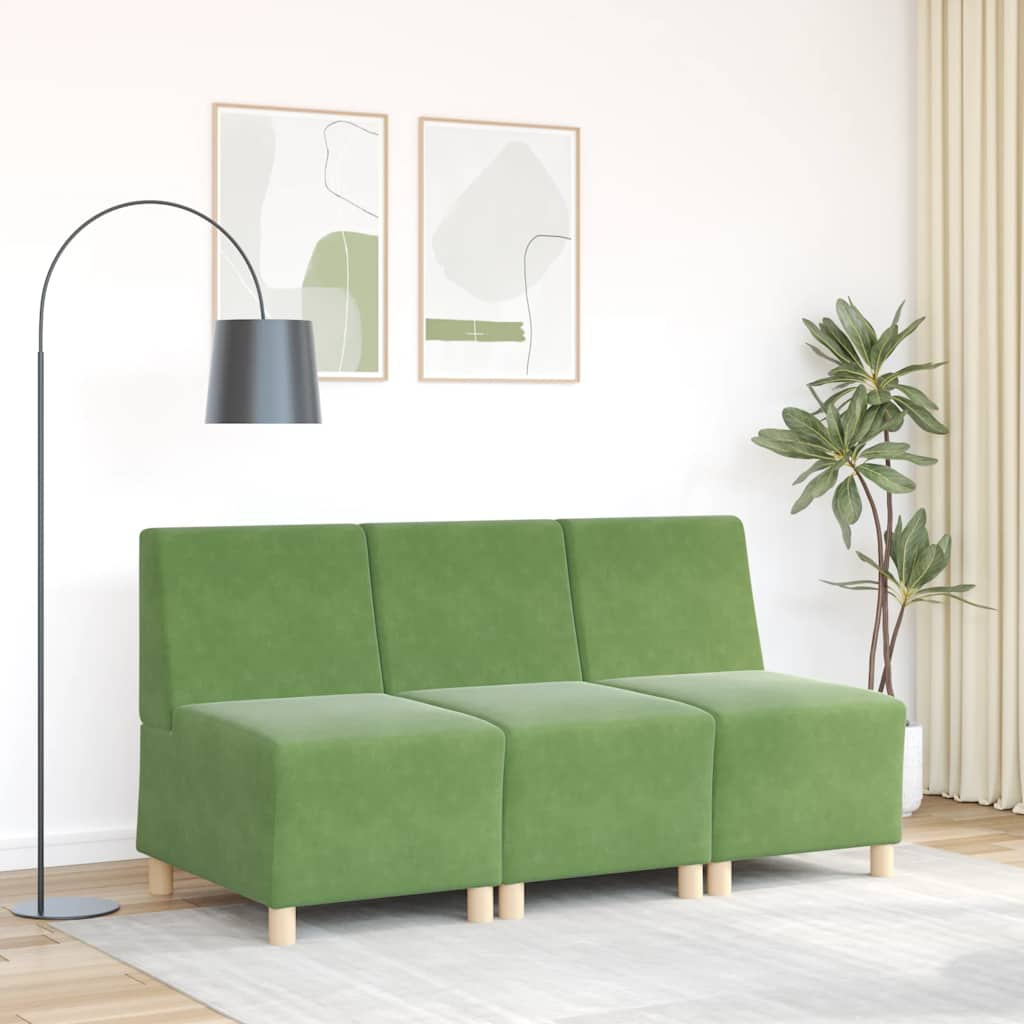 Divano Sedia Verde Chiaro 55 cm Velluto