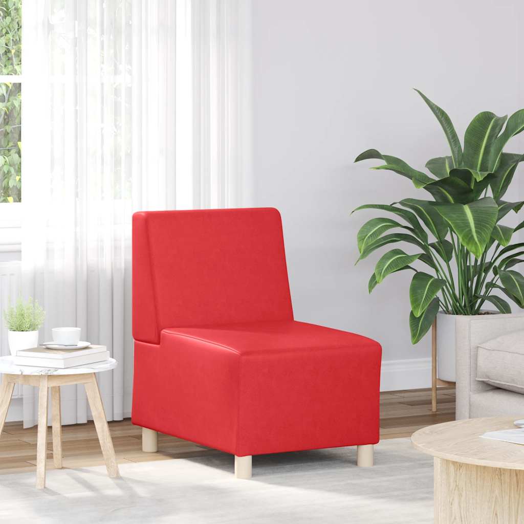 Divano Sedia Rosso 55 cm in Similpelle