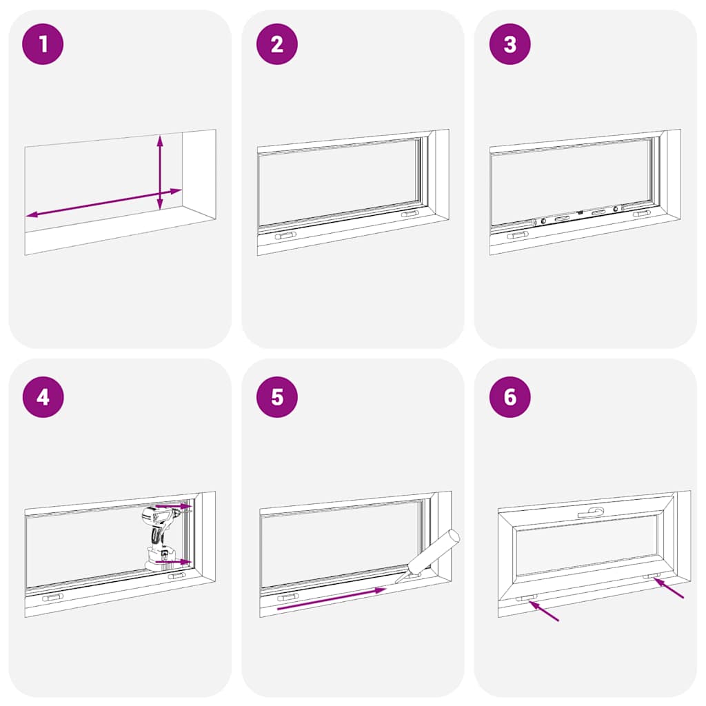 Finestra Seminterrato RISOR 110x40 cm Tilt 2 Vetri Bianco