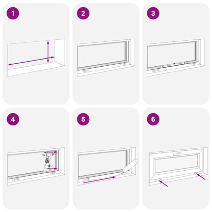 Finestra Seminterrato RISOR 110x40 cm Tilt 2 Vetri Bianco