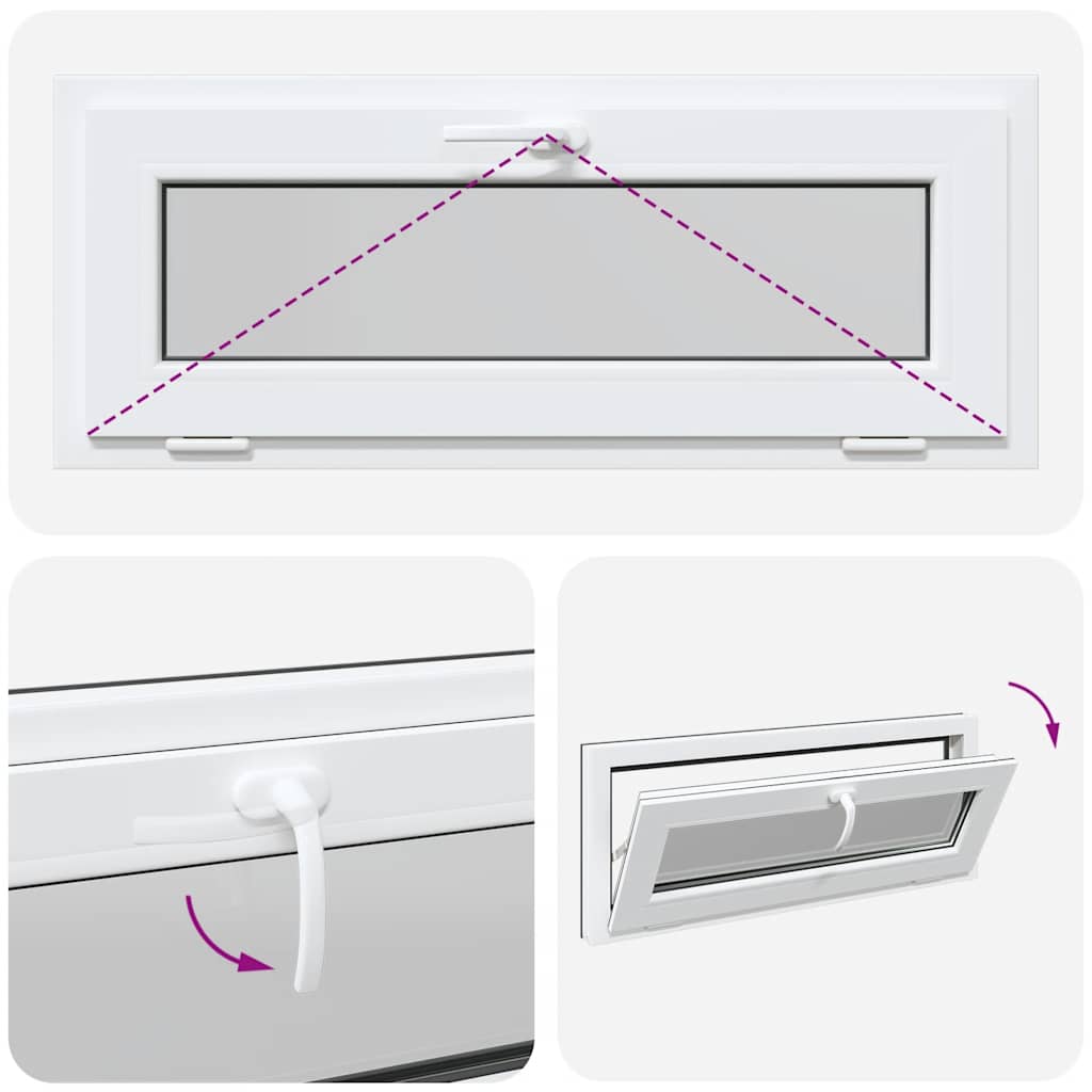 Finestra Seminterrato RISOR 100x40 cm Tilt 2 Vetri Antracite