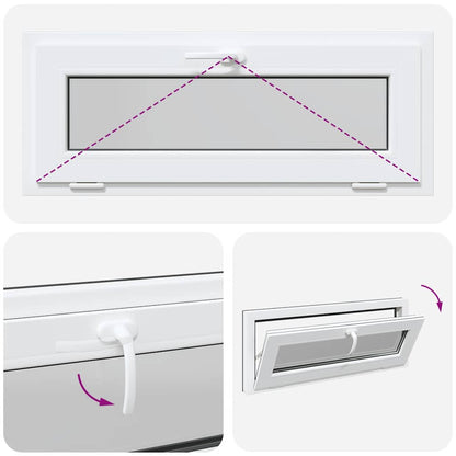 Finestra Seminterrato RISOR 110x40 cm Tilt 2 Vetri Antracite