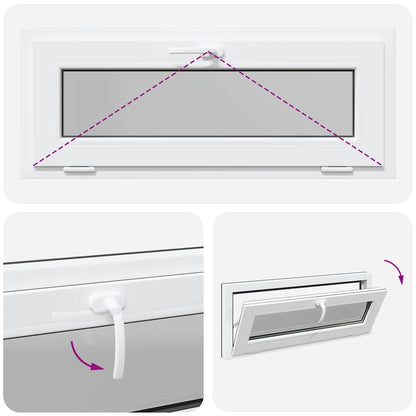 Finestra Seminterrato RISOR 100x40 cm Tilt 3 Vetri Antracite