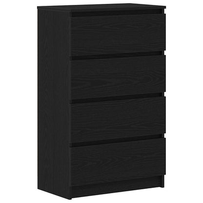 Credenza Rovere Nero 60x35x98,5 cm in Legno Multistrato