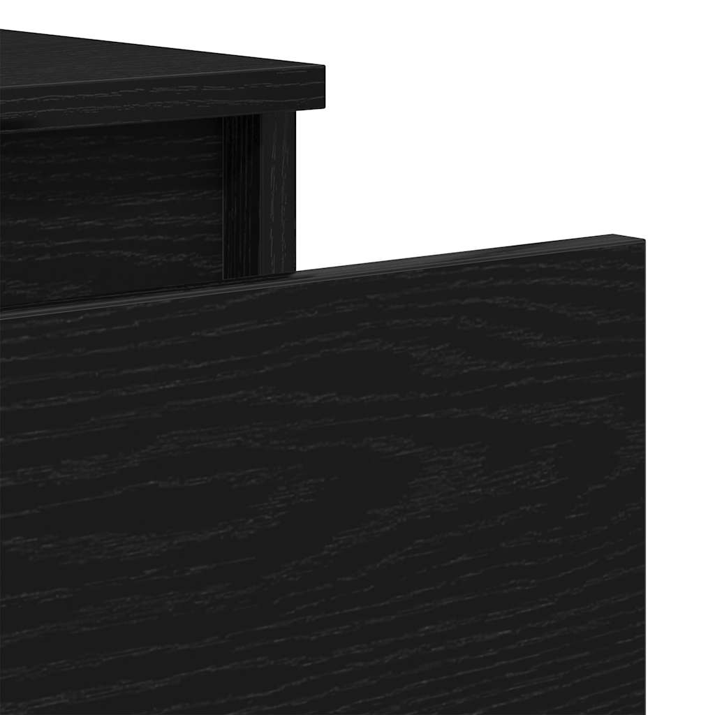 Credenza Rovere Nero 60x35x98,5 cm in Legno Multistrato - homemem39