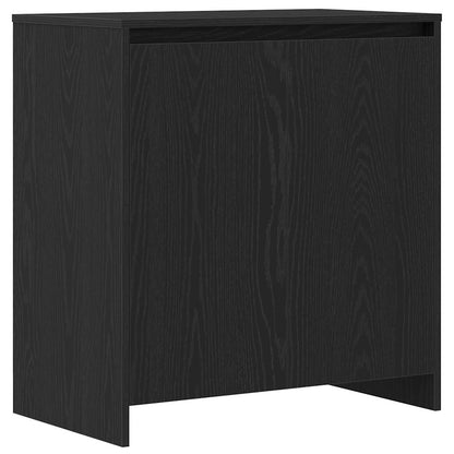 Credenza Rovere Nero 70x41x75 cm in Legno Multistrato