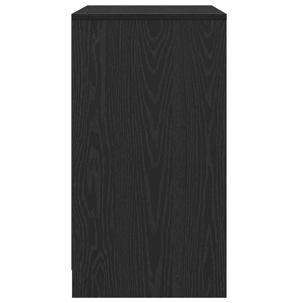 Credenza Rovere Nero 70x41x75 cm in Legno Multistrato - homemem39