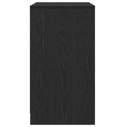 Credenza Rovere Nero 70x41x75 cm in Legno Multistrato - homemem39