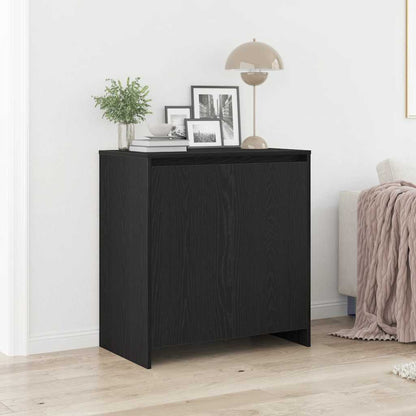 Credenza Rovere Nero 70x41x75 cm in Legno Multistrato - homemem39