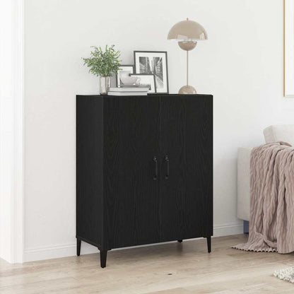 Credenza Rovere Nero 69,5x34x90 cm in Legno Multistrato - homemem39