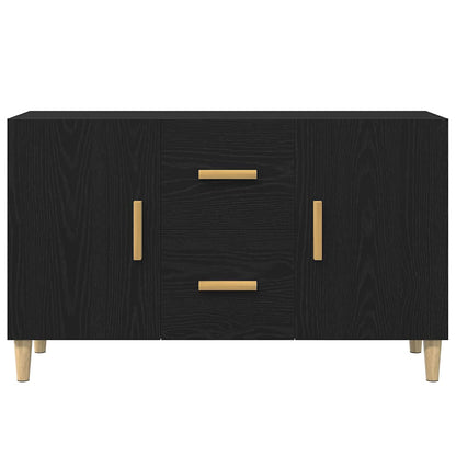 Credenza Rovere Nero 100x36x60 cm in Legno Multistrato - homemem39