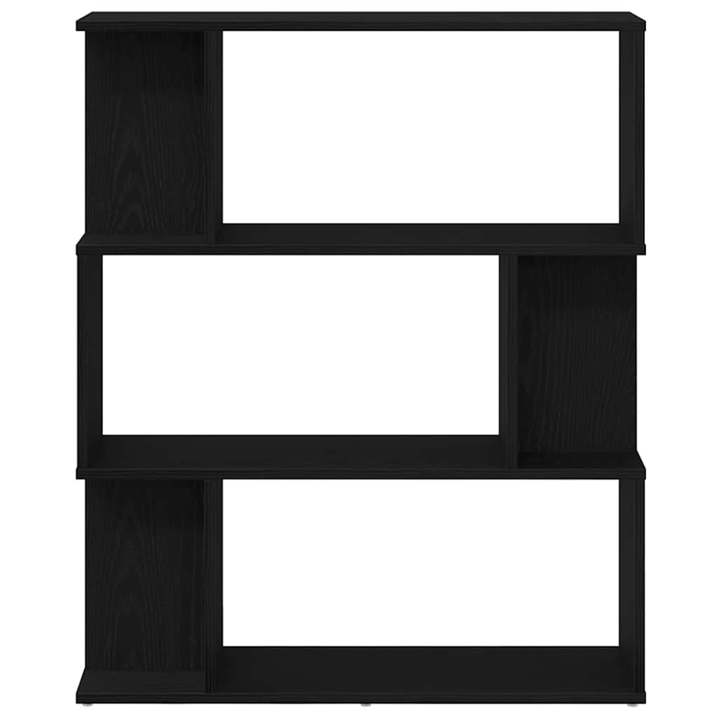 Libreria Rovere Nero 80x24x96 cm in Legno Multistrato