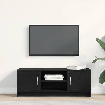 Mobile Porta TV Rovere Nero 102x30x37,5 cm Legno Multistrato