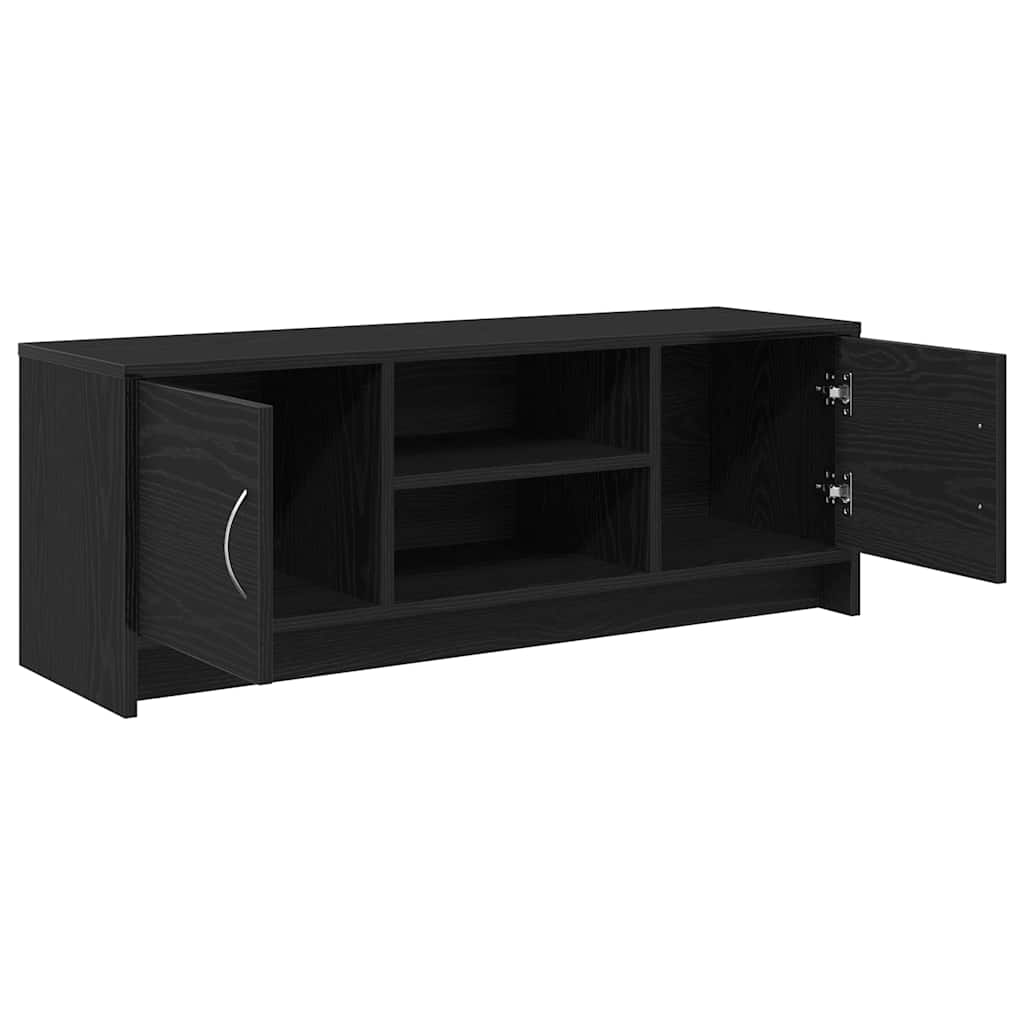 Mobile Porta TV Rovere Nero 102x30x37,5 cm Legno Multistrato - homemem39