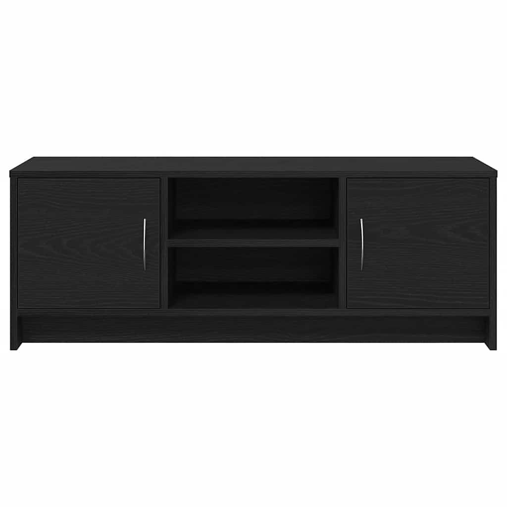 Mobile Porta TV Rovere Nero 102x30x37,5 cm Legno Multistrato