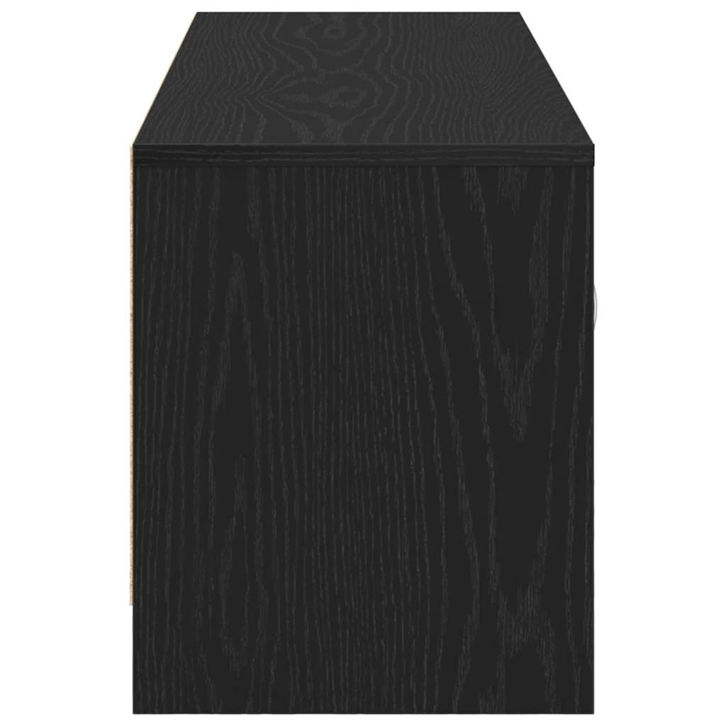 Mobile Porta TV Rovere Nero 102x30x37,5 cm Legno Multistrato - homemem39