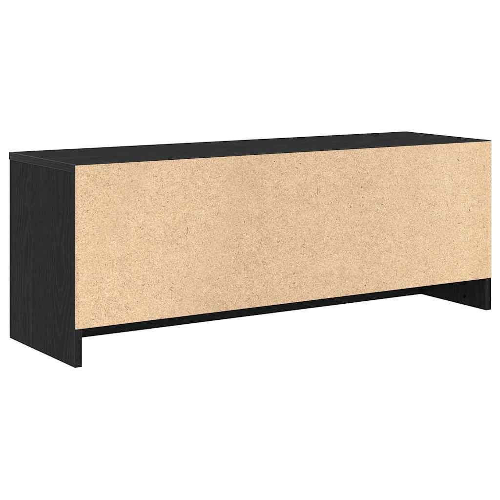 Mobile Porta TV Rovere Nero 102x30x37,5 cm Legno Multistrato