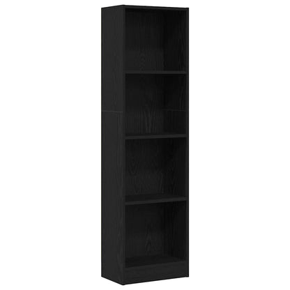 Libreria Rovere Nero 40x24x143 cm in Legno Multistrato