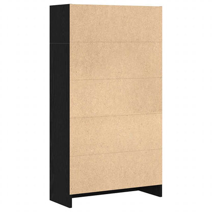 Libreria Rovere Nero 60x24x109 cm in Legno Multistrato - homemem39