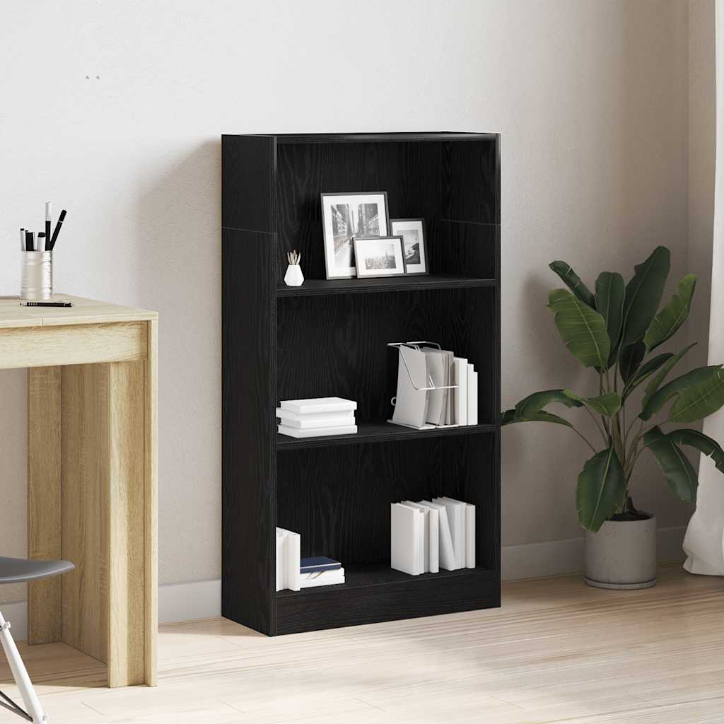 Libreria Rovere Nero 60x24x109 cm in Legno Multistrato - homemem39