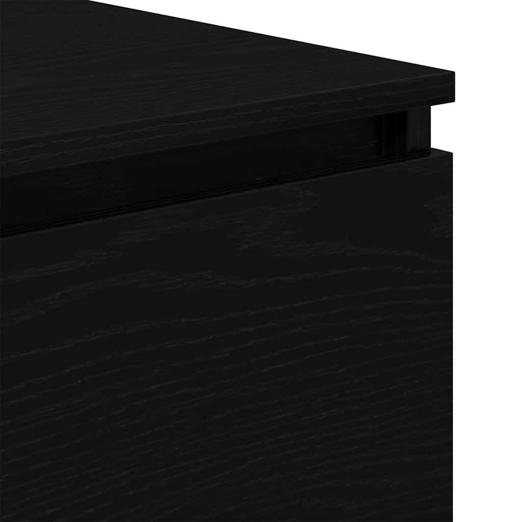 Credenza Rovere Nero 60x35x76 cm in Legno Multistrato