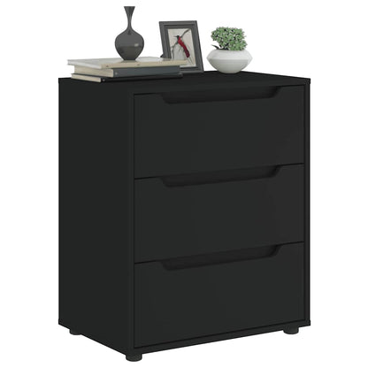 Credenza VISNES Nera 60x40x73 cm in Legno Multistrato