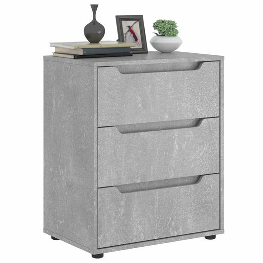 Credenza VISNES Grigio Cemento 60x40x73 cm in Legno Multistrato