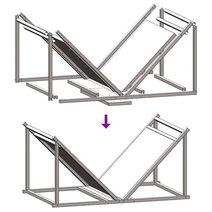 Rastrelliera per Legna da Ardere Antracite 70x43x34,5 cm