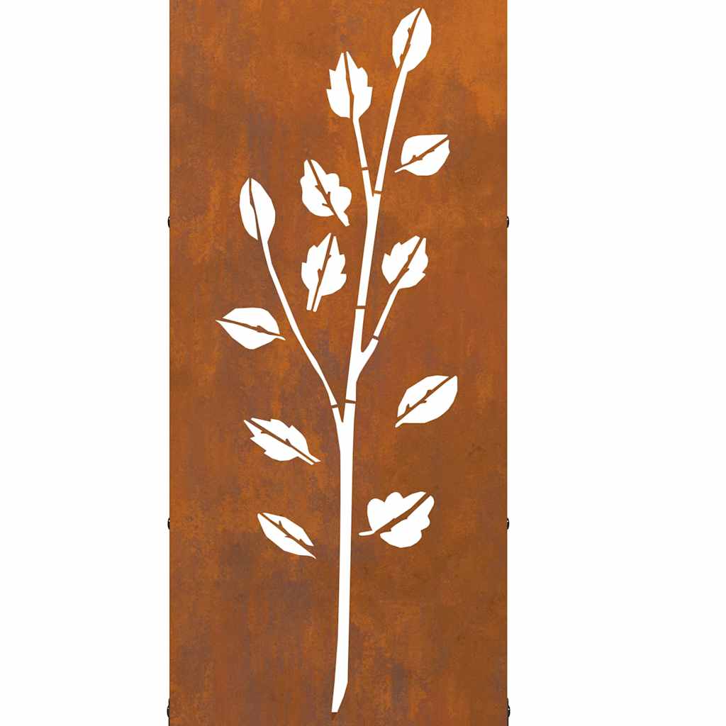 Rastrelliera per Legna da Ardere 40x30x80 cm in Acciaio Corten