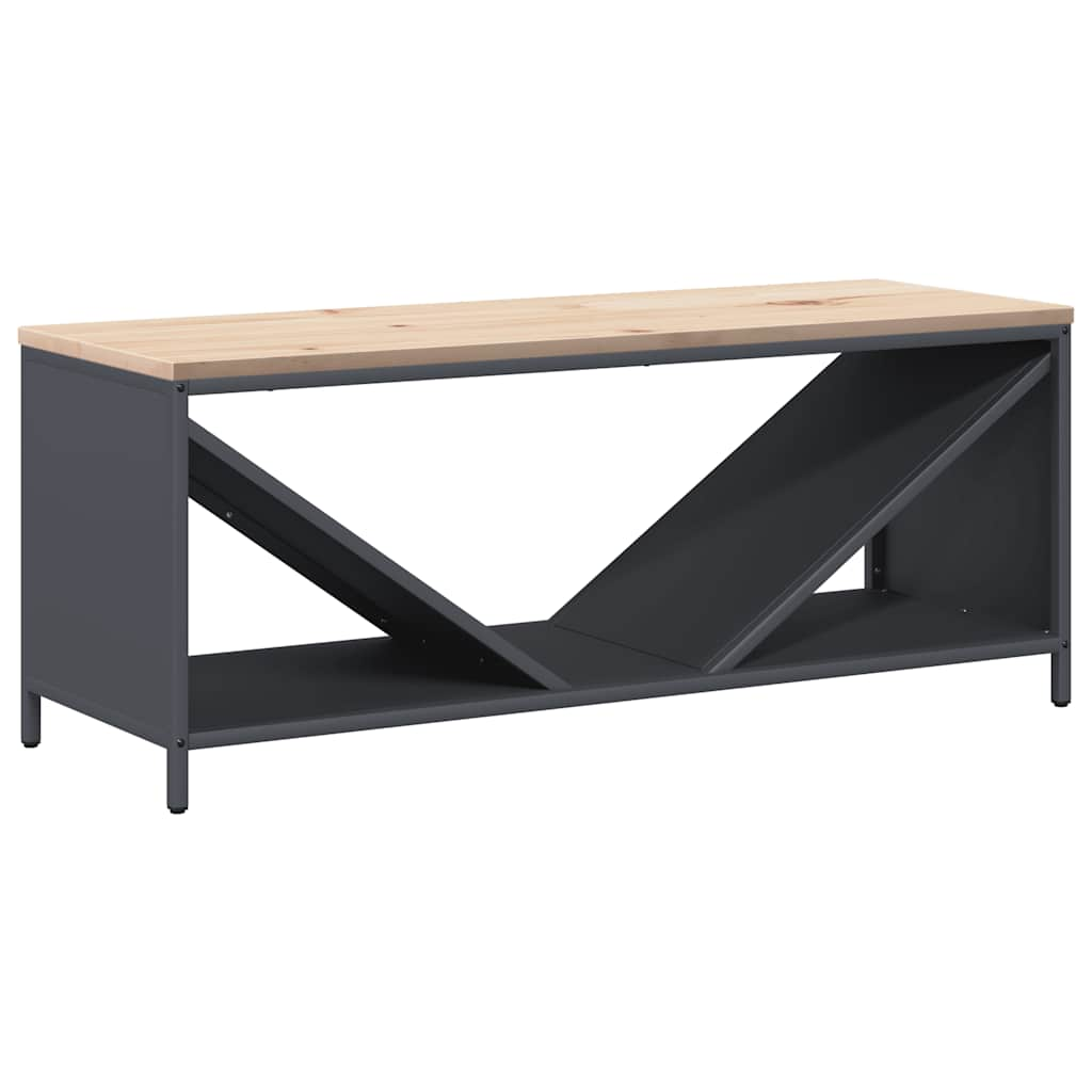 Rastrelliera Legna da Ardere con Piano Antracite 100x40x60 cm - homemem39