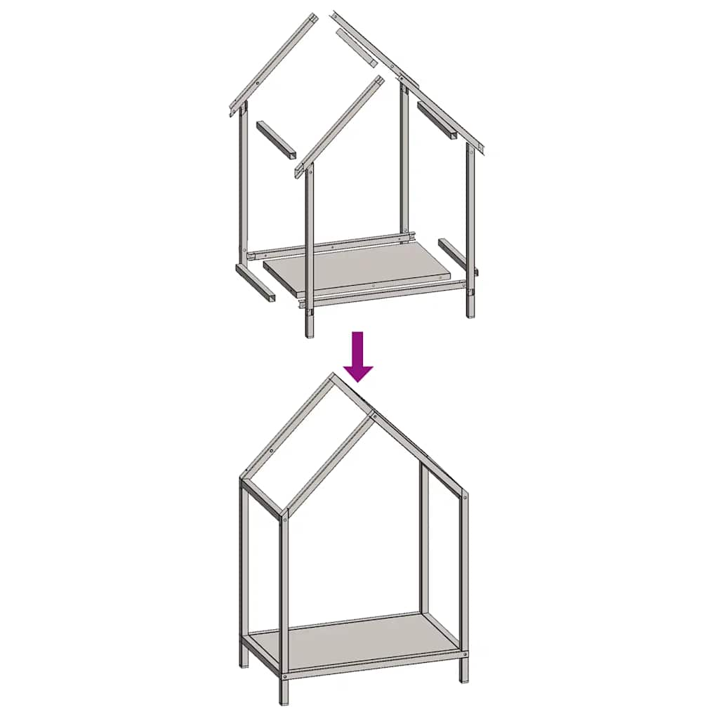 Rastrelliera per Legna da Ardere Antracite 40x25x60 cm - homemem39