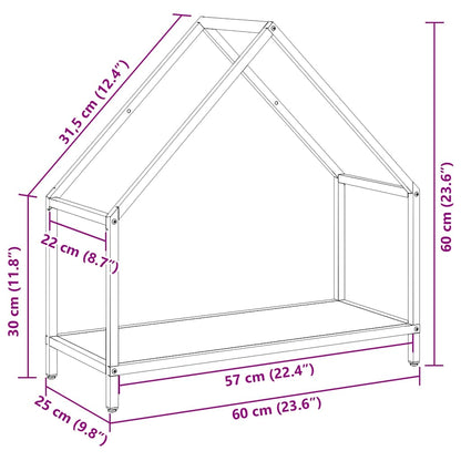 Rastrelliera per Legna da Ardere Bianca 60x25x60 cm