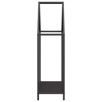 Rastrelliera per Legna da Ardere Nera 60x25x90 cm - homemem39