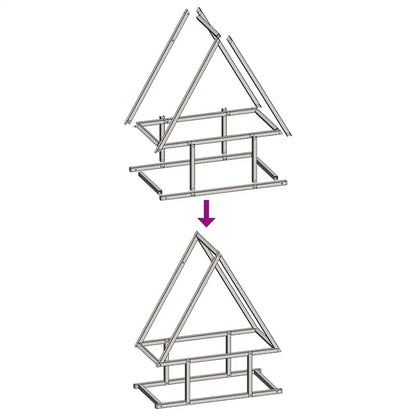 Rastrelliera per Legna da Ardere Antracite 50x25x60 cm