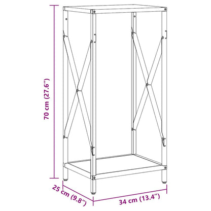 Rastrelliera per Legna da Ardere Nera 34x25x70 cm - homemem39